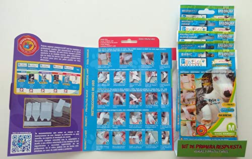 PawFlex Kit de Primera Respuesta para Perros, con Vendajes específicos para Las Patas, pies y Colas, Botiquín Primeros Auxilios y Cuidado de heridas (L)