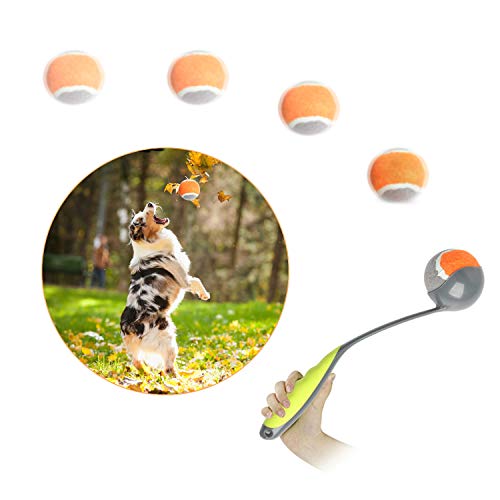PAWISE Lanzador de bolas de perro para perro de juguete para perros