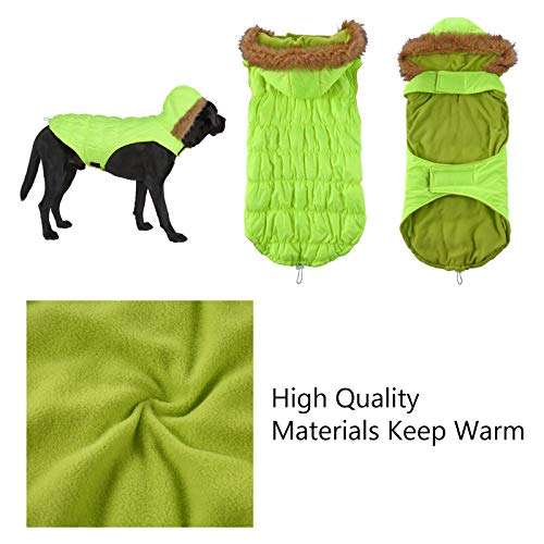 pawstrip Abrigo de invierno cálido para perro, impermeable, resistente al viento, suave para clima frío, ajustable, para exteriores, para perros pequeños, medianos y grandes