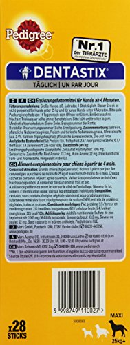 PEDIGREE Dentastix Premios para Perros Grandes de Higiene Oral Uso Diario - Pack de 4 x 7 Palos - Total: 28 Palos