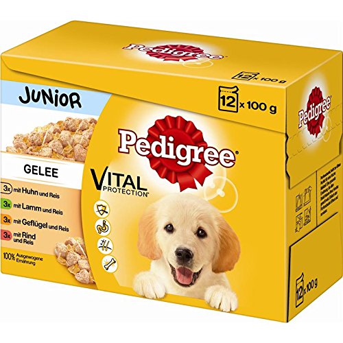 PEDIGREE Junior en jalea Multi Pack, 4 x 12 x 100g Perros Forro