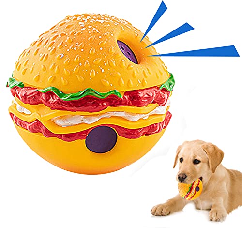 Pelota para perros 12 cm, pelota de juguete para perros, con sonido divertido, bola indestructible, de PVC seguro para limpiar los dientes y masajear las encías, con lavable para todo tipo de perros