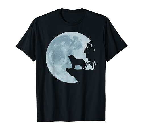 Perro De Terranova Luna llena Gran Regalo Amigo Perro Camiseta