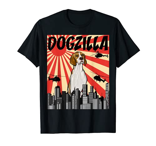 Perrozilla Perro Dogzilla Japonés Pointer Inglés Camiseta