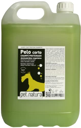 PET NATURA Champú Pelo Corto 5 l para perros - proteinado vitalizante