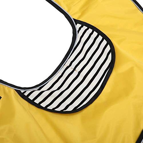 Pethiy Chubasquero ajustable ligero con correas reflectantes y agujero para el arnés, el mejor regalo para galgos, acechadores y látigos, amarillo -XXXL