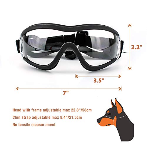 PETLESO Gafas de sol para perros grandes, superfrescas, fáciles de llevar, antirayos UV, gafas de protección para motocicleta, para perros grandes y medianos
