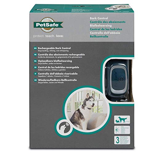 PetSafe - Collar Antiladridos para Perros, Recargable, 15 niveles de Estimulación Estática, Control de Ladridos Seguro, Ajustable, Sumergible - Para Perros Desde 3.6 kg