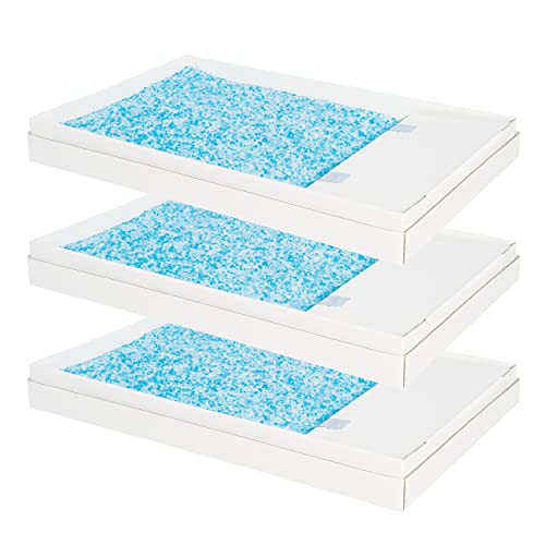 PetSafe - Paquete de 3 Bandejas de Arena de Cristal Azul para Arenero Autolimpiable ScoopFree - Relleno de Arena PetSafe - Absorbente, Inodoro, Higiénico