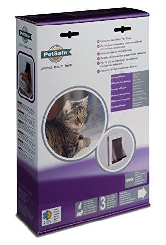 PetSafe - Puerta de plástico para Mascotas para Clima Extremo - Altamente aislada - Protección Triple contra el frío y el Calor, con Panel de Cierre - Tamaño pequeño S