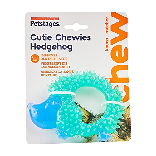 Petstages Cutie Chewies Hedgehog - Juguete para morder para perros - Azul