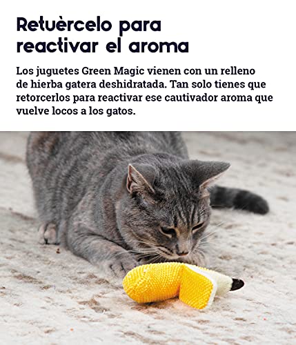 Petstages Dental Banana - Juguete para morder para gatos - Con hierba gatera