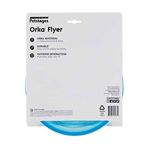 Petstages Orka Flyer - Disco volador para perros - Azul real