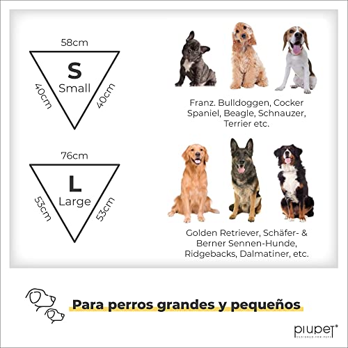 PiuPet® Bandanas para Perros (Small) - Set de 2 Bandanas para Perros - Bandanas con Estilo para Perros Grandes y pequeños - Ropa y Accesorios para Perros
