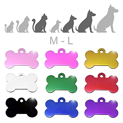 Placa Chapa de identificación Personalizada para Collar Perro Gato Mascota (Verde)