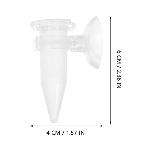 POPETPOP 5 Unidades de Tubo de Alimentador de Camarones de Plástico con Ventosas Mini Criadero de Camarones Alimentador de Alimentos de Camarones de Acuario