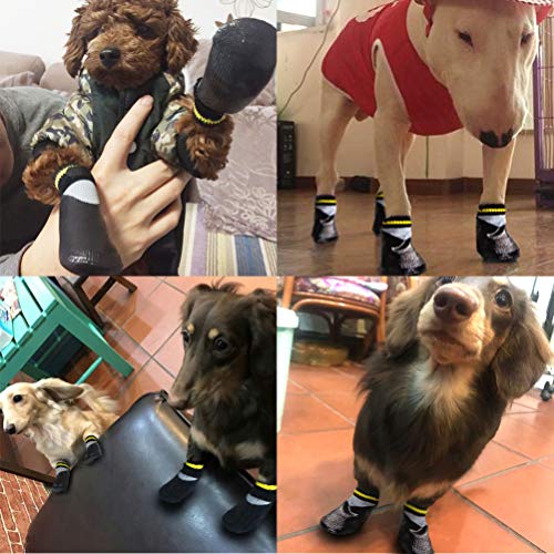 POPETPOP Botas para Perros Zapatos Impermeables para Perros Protectores Botines de Invierno con Calcetines Antideslizantes para Perros pequeños