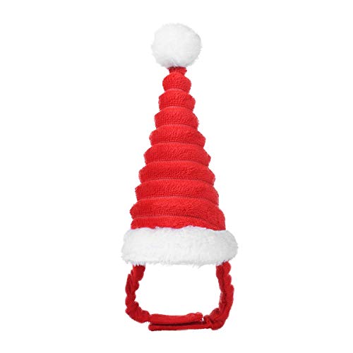 POPETPOP pequeña Mascota Sombrero de Navidad hámster Sombrero de Santa Fiesta de cumpleaños Sombrero de Cono Traje de Fiesta Sombrero para Conejillo de Indias hámster Ardilla Chinchilla jerbo