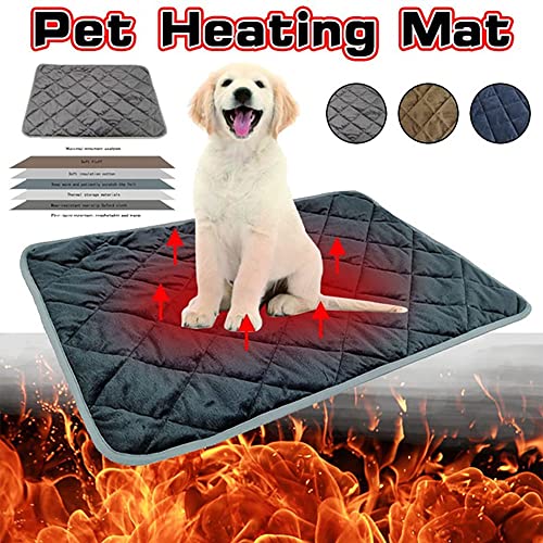 Prasacco Alfombra de calefacción térmica de terciopelo para mascotas y gatos, manta eléctrica cálida y suave, para perros y gatos