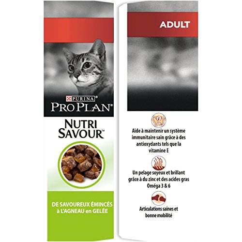 Pro Plan Nutrisavour - Bolsa de Comida para Gatos Adulto, 10 x 85 g