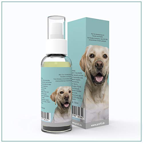 PROFTI Dental-Spray, eliminación de sarro y Mejora del Mal Aliento, para Perros y Gatos