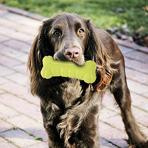 Pssopp Juguete masticable para Perros EVA Juguetes para Mascotas flotantes Forma de Hueso Juguete Molar para Perros Juguete Duradero para Limpieza de Dientes de Mascotas Juguete