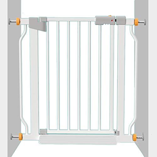 Puerta de Seguridad Barreras para Puertas y escaleras For Niños Barandilla De Escalera Barandilla De Protección Invisible For El Hogar, Perforación Libre (Color : Blanco, Size : 76 * 78cm)