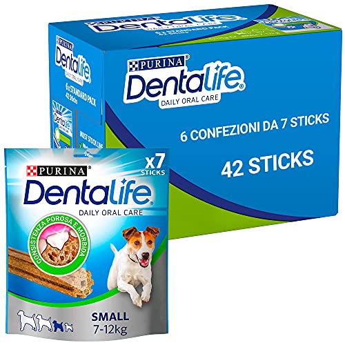 Purina Dentalife - Golosina Dental para Perro pequeño, 6 x 115 g - 42 Sticks