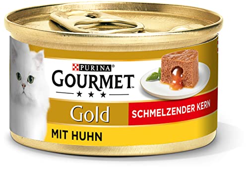 Purina Gourmet Gold Fondant: Comida húmeda para Gatos Adultos, paté con núcleo de Salsa, cantidad: 12 Unidades (12 x 85 g)