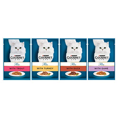Purina Gourmet Perle húmedo Cat Food, Mini Filetes en salsa, Country Medley, paquete de 96 bolsas