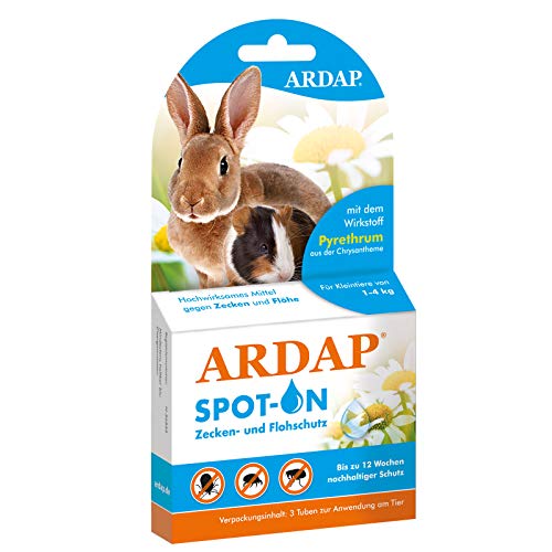 Quiko 077380 ardap Spot On garrapatas y mercadillos Protección para pequeños Animales domésticos de 1 hasta 4 kg