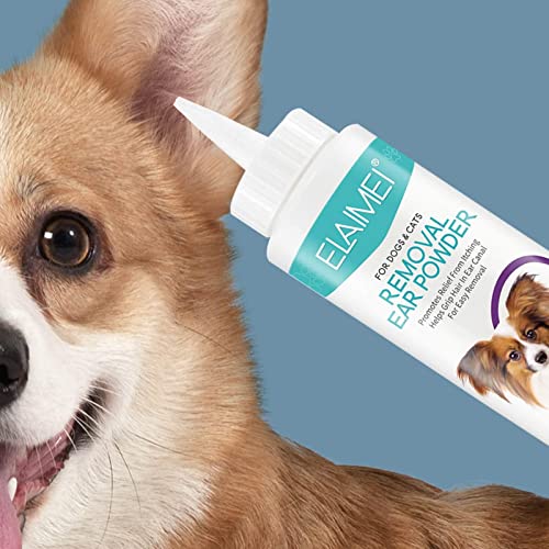 Raspbery Limpiador de oídos para Perros y Gatos - Polvo para oídos depilatorio para Perros Gatos | Cuidado de la Salud de Mascotas para la inflamación, Limpieza Diaria de Orejas propensas