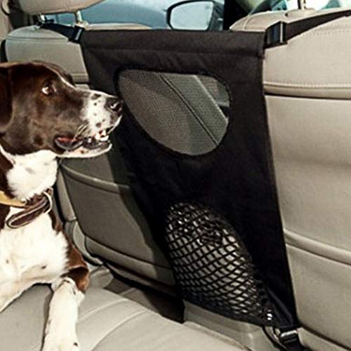 Reja Coche Perro Barreras Para Perros Protectores de perro para coche Reposacabezas perro guardia Arranque del coche neto Black,One Size