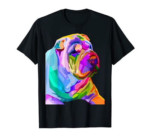 Retrato pop art del Shar Pei para el dueño del perro Camiseta