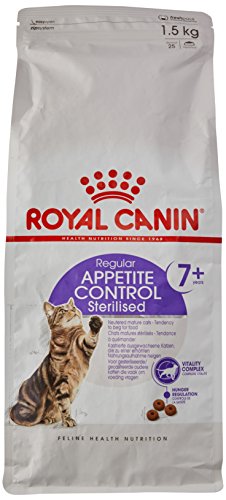 Royal Canin Alimentos Secos para Gatos esterilizados Control del apetito 7 Plus 1,5 Kg
