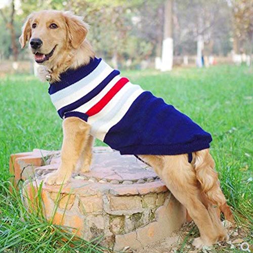 RTEAQ Ropa Mascotas Suéter de Perro Grande Labrador Golden Retriever Jumper Suéteres de Punto para Ropa de Jersey de Perro Grande Suéter de Mascota de Invierno Perro Ropa Perros