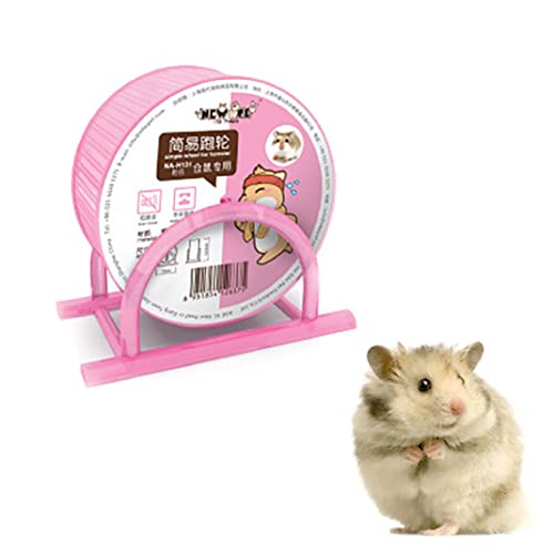 Rueda De Ejercicios De Hamster Tranquilo, Rueda De Giro Silent Spinner para Hamsters, Gerbos, Ratones, Mascota Pequena Rosa