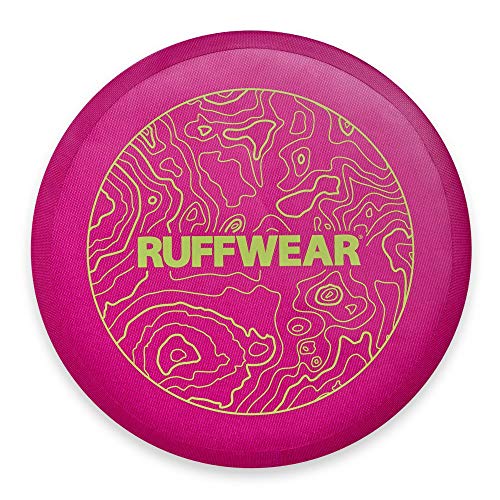 RUFFWEAR Disco Volador de Juguete para Perros Camp Flyer, Frisbee de Goma para Perros - Rosa Pitaya