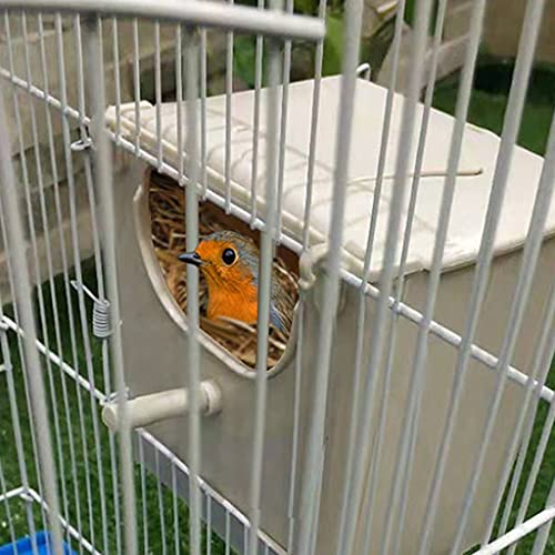 SCDCWW Caja de Nido de pájaro Caja de Jaula de pájaro Caja de anidación para periquitos de plástico Casa de criadero Caja de apareamiento para Budgie Lovebirds Cockatiel Parrot