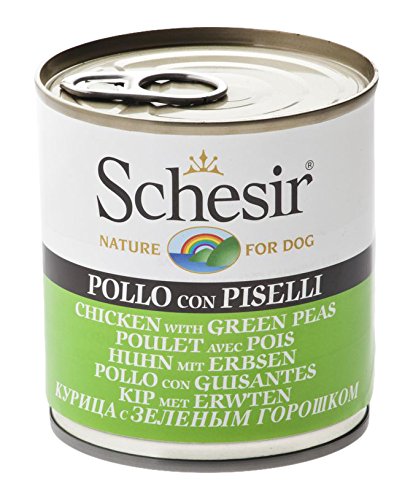 Schesir Dog Gallina con Guisantes (Pack de 8, 8 x 285 g)
