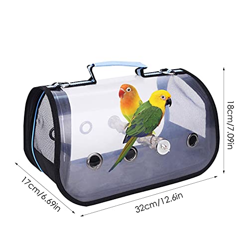 sdfsa Bolsa De Viaje Portátil para Loros Transportín De Viaje para Loros para Mascotas Jaula Transpirable Pájaros Transparentes para Periquitos Mini Guacamayos Cacatúas Loros