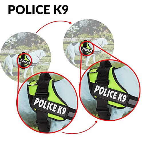 Shop Non Stop Police-K9 - Arnés para perros sin tirones, flexible y fácil agarre con mango y correa (XL, verde)