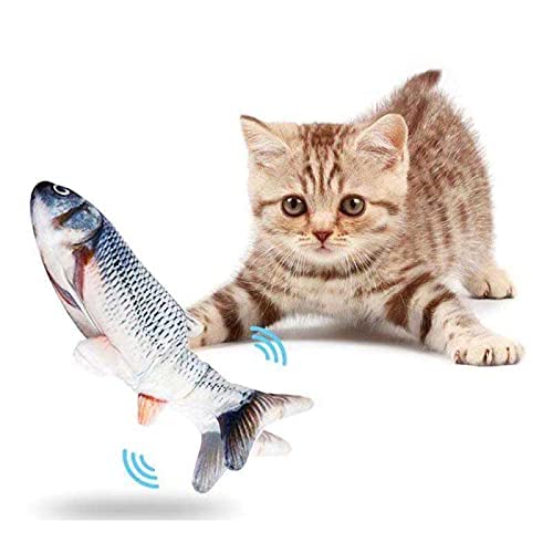 Shop-Story – FLIPPITYFISH – Juguete de pescado carpa que se mueve interactivo y bailarina inedencial para gatos y perros.