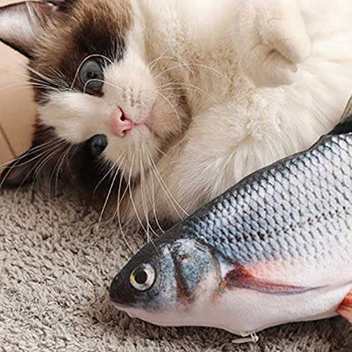 Shop-Story – FLIPPITYFISH – Juguete de pescado carpa que se mueve interactivo y bailarina inedencial para gatos y perros.