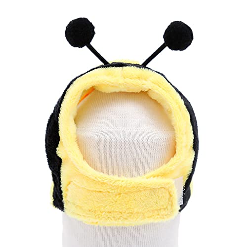 Sombrero de gato solo para gatos de dibujos animados animales de peluche disfraz de gato para carnaval/fiestas, accesorios encantadores para gatitos (abeja amarilla, pequeña)