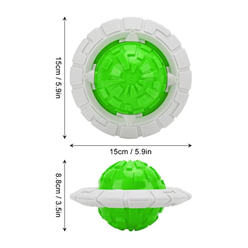 Sonido Interactivo Perro Frisbee Juguete Bola de molienda para jugar Frisbee bola que se puede presionar en forma de Frisbee Bola de juguete para interacción en interiores y exteriores(verde)