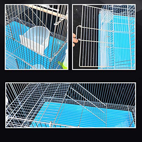 Space- rack Z-W-Dong Jaula del Loro, pájaro del Animal doméstico Jaula Azul de cría Apariencia Jaula de Alambre Revestimiento del Parque al Aire Libre Agapornis Jaula Jaulas para pájaros