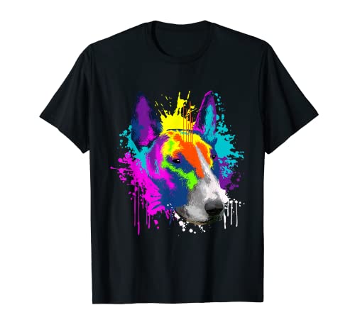 Splash Art Bull Terrier Perro Regalo Perros Camiseta
