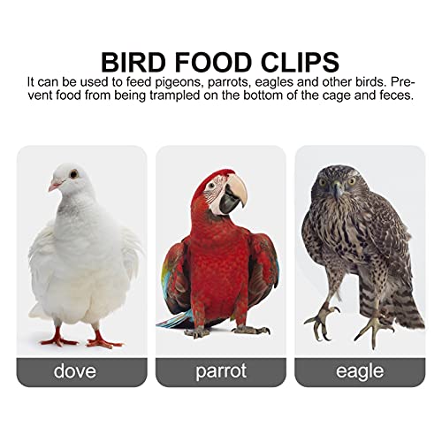 STOBOK 10 Unidades de Soporte de Alimentos para Pájaros Pinzas para Verduras Pinzas de Plástico para Comedero Accesorios para Perico Perico Cockatiel Conure