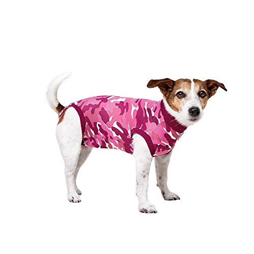 Suitical Recovery Suit Perro, S, Camuflaje Rosa